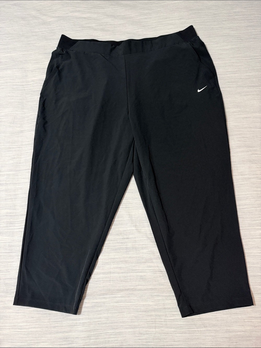 Nike Bliss Victory Training Pants Womens 2X Black Mid Rise 7/8 Cropped Lounge